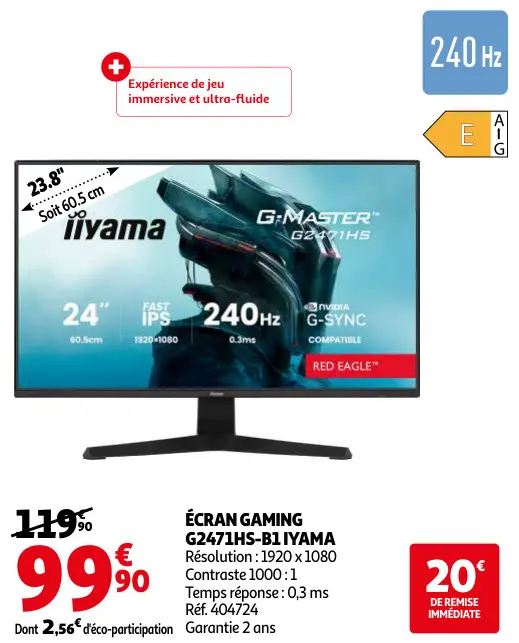 Promotie: Écran gaming g2471hs-b1