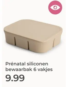 Aanbieding: Prénatal siliconen bewaarbak 6 vakjes