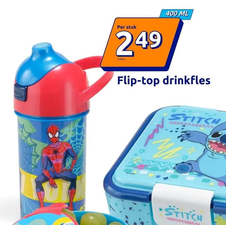 Aanbieding: Flip-top drinkfles