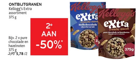 Aanbieding: ONTBIJTGRANEN Kellogg's Extra assortiment