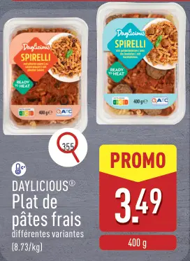 Offre: Plat de pâtes frais