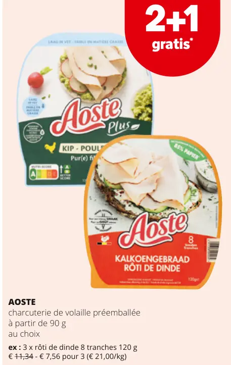 Offre: charcuterie de volaille préemballée