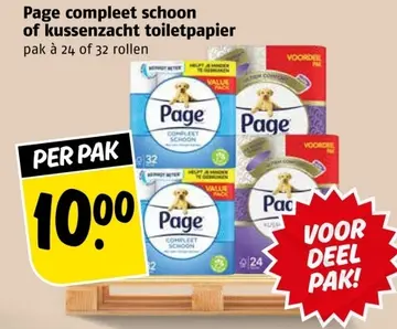 Aanbieding: Page compleet schoon of kussenzacht toiletpapier