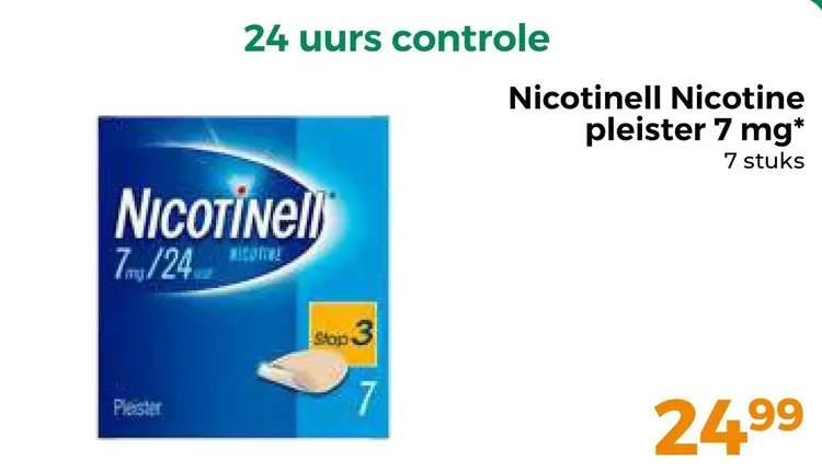 Aanbieding: Nicotine pleister 7 mg