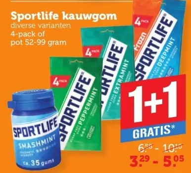 Aanbieding: Sportlife kauwgom