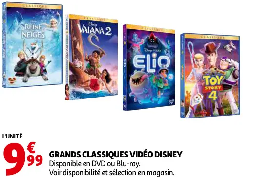Offre: Grands classiques vidéo Disney
