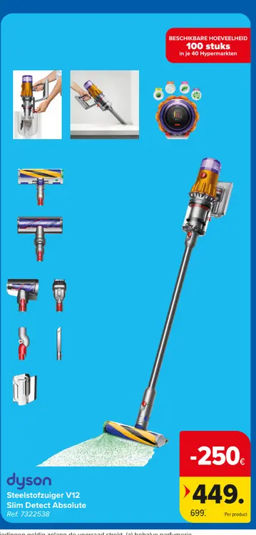 Promotie: Steelstofzuiger V12 Slim Detect Absolute