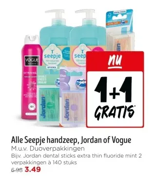 Aanbieding: Alle Seepje handzeep, Jordan of Vogue