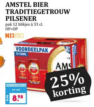Aanbieding: AMSTEL BIER TRADITIEGETROUW PILSENER