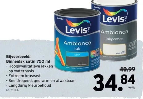 Aanbieding: Binnenlak satin