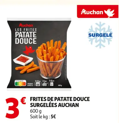 Offre: Frites de patate douce surgelées