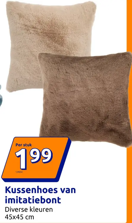 Aanbieding: Kussenhoes van imitatiebont