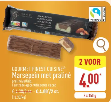 Promotie: Marsepein met praliné