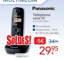 Offre: Téléphone sans fil KX-TG1611BLH