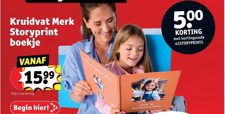Aanbieding: Kruidvat Merk Storyprint boekje