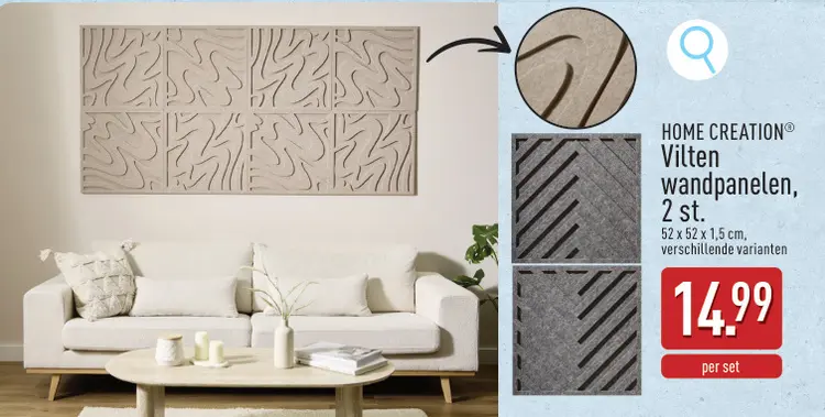 Promotie: Vilten wandpanelen