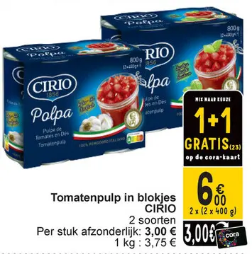 Aanbieding: Tomatenpulp in blokjes