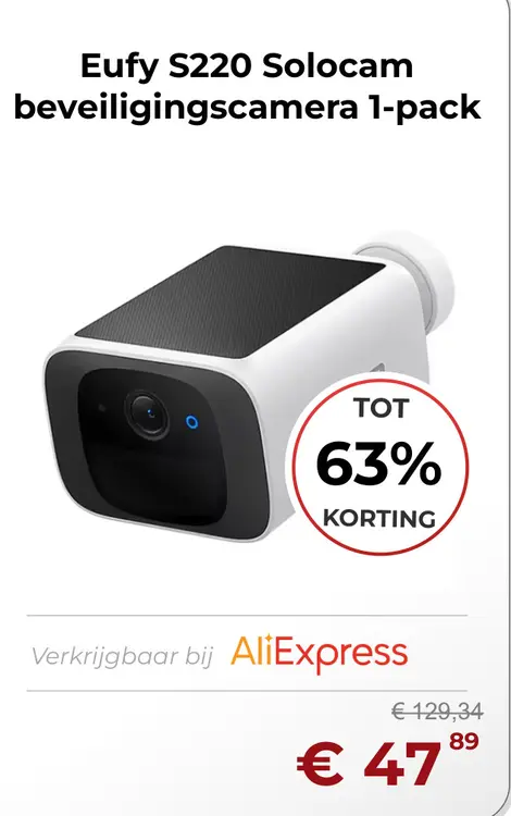 Aanbieding: S220 Solocam beveiligingscamera