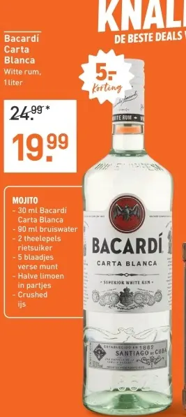 Aanbieding: Bacardí Carta Blanca