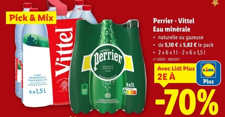 Offre: Perrier - Vittel Eau minérale