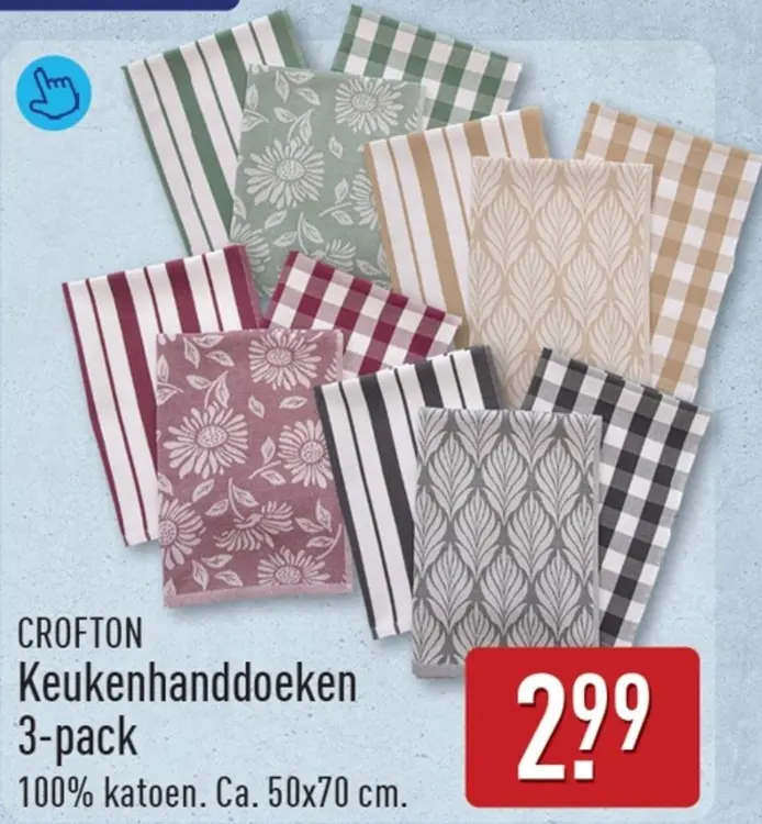 Aanbieding: Keukenhanddoeken 3-pack