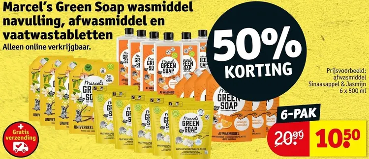 Aanbieding: Wasmiddel navulling, afwasmiddel en vaatwastabletten