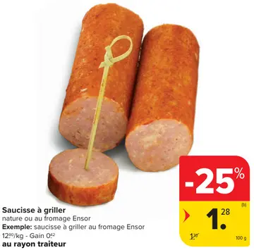 Offre: Saucisse à griller