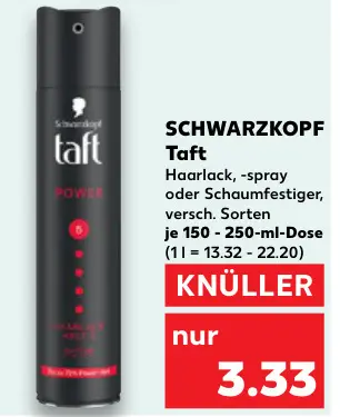 Aanbieding: Taft Haarlack, -spray oder Schaumfestiger