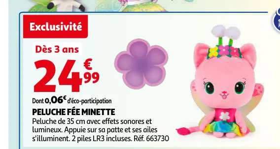 Promotie: Peluche fée minette