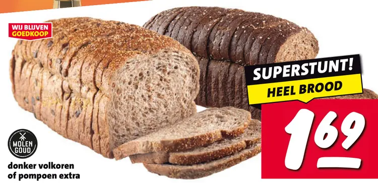 Aanbieding: donker volkoren of pompoen extra