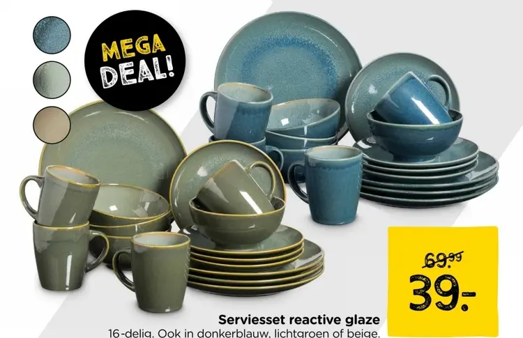 Aanbieding: Serviesset reactive glaze
