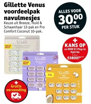 Promotie: Gillette Venus voordeelpak navulmesjes