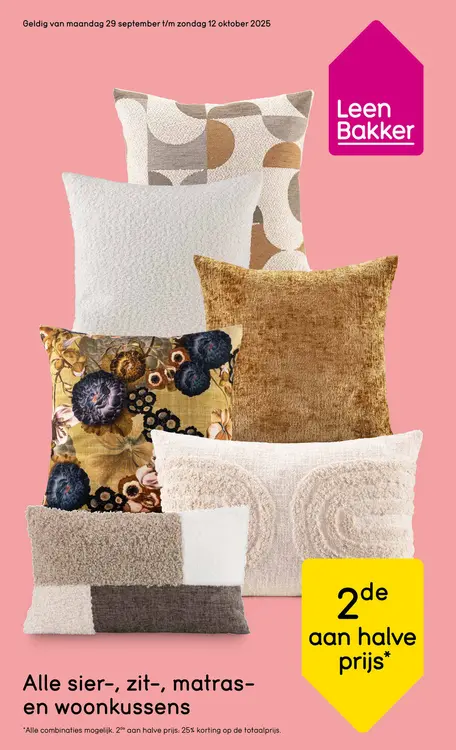 Aanbieding: Alle sier-, zit- matras- en woonkussens