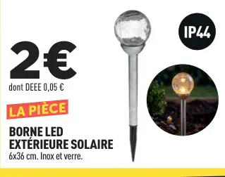 Offre: Borne led extérieure solaire