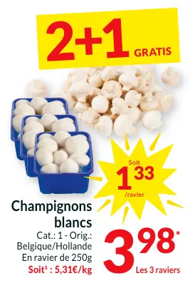 Offre: Champignons blancs