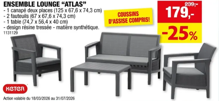 Offre: Ensemble lounge "atlas"