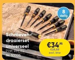 Promotie: Schroevendraaierset universeel