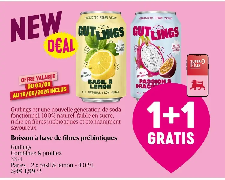 Offre: Boisson à base de fibres prébiotiques