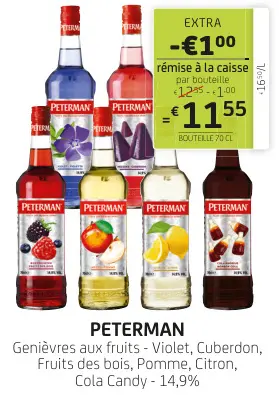 Offre: Genièvres aux fruits - Violet, Cuberdon, Frui