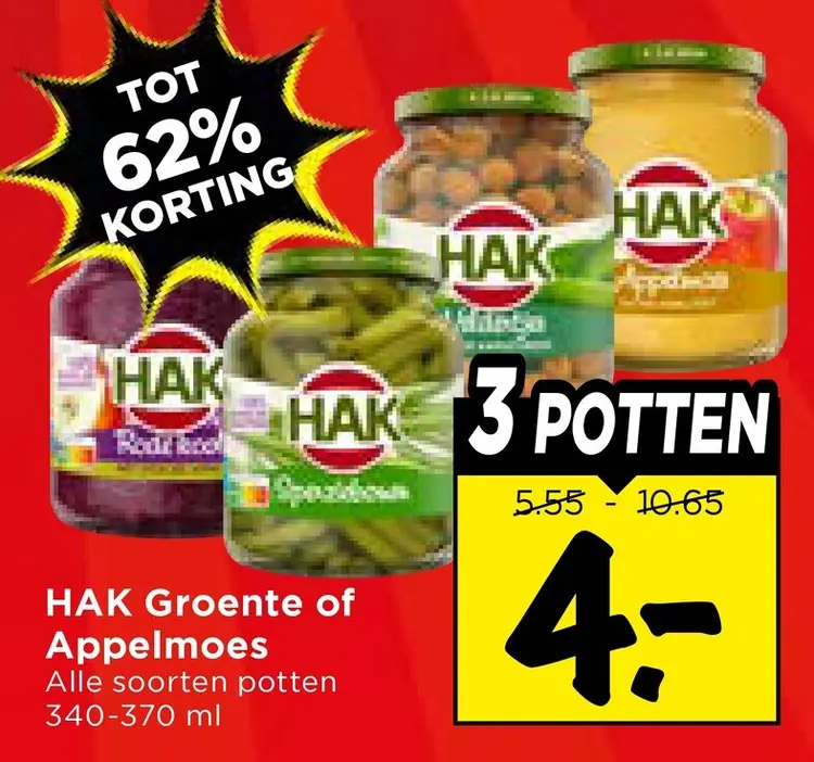 Aanbieding: Groente of Appelmoes