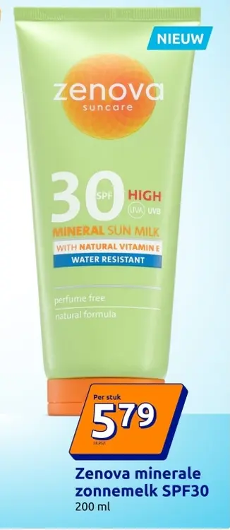 Aanbieding: Zenova minerale zonnemelk SPF30
