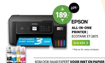 Aanbieding: All-in-one printer ecotank et-2875