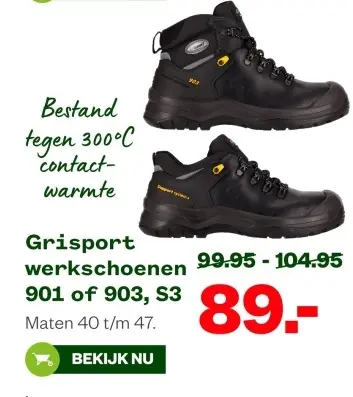 Aanbieding: Grisport werkschoenen 901 of 903, S3