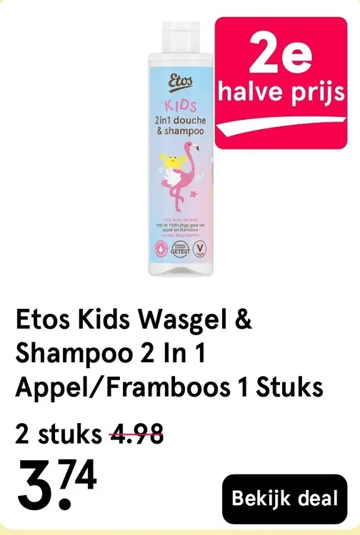 Aanbieding: Etos Kids Wasgel & Shampoo 2 In 1 Appel/Framb