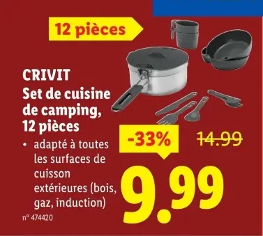 Offre: Set de cuisine de camping
