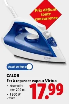Offre: Fer à repasser vapeur Virtuo