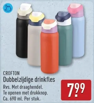 Aanbieding: Dubbelzijdige drinkfles