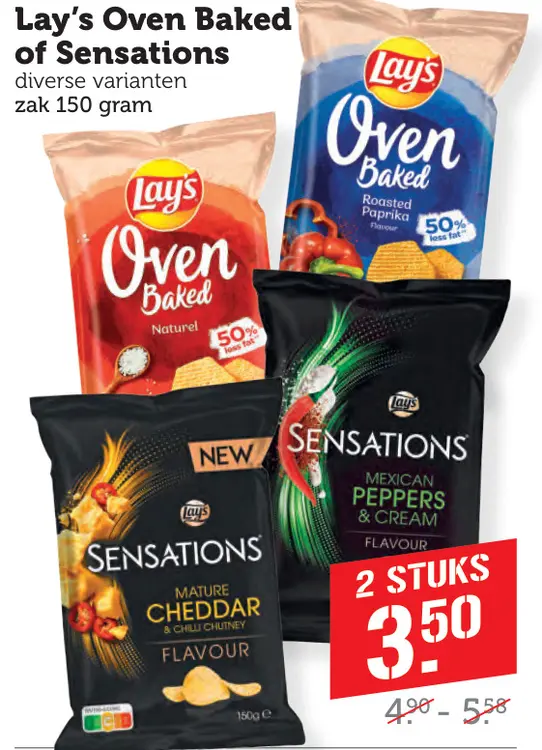 Aanbieding: Lay's Oven Baked of Sensations