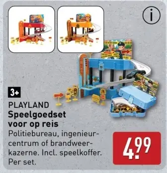 Aanbieding: PLAYLAND Speelgoedset voor op reis