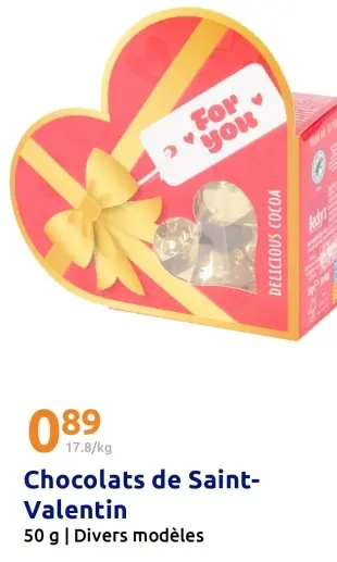 Offre: Chocolats de Saint-Valentin